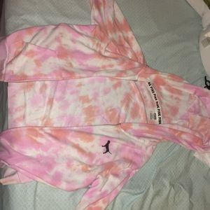 pink/ victoria’s secret zip up hoodie